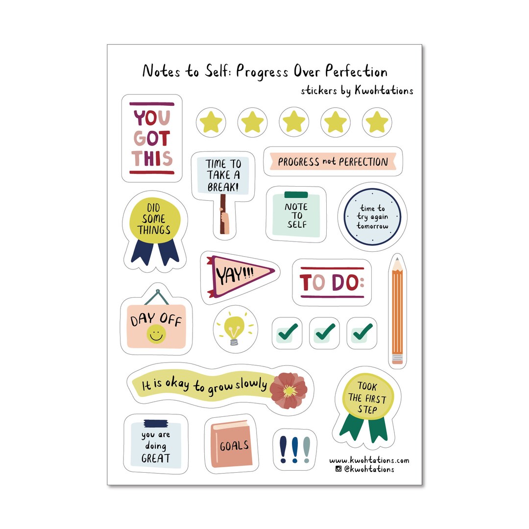 Over Perfection Sticker Sheet - Etsy