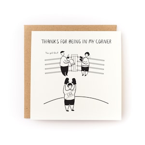 Thanks For Being In My Corner Letterpress Card