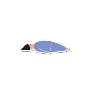 Lying Down Sticker