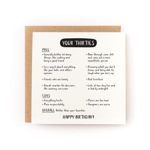Your Thirties (Are Better Than Your Twenties) Letterpress Birthday Card