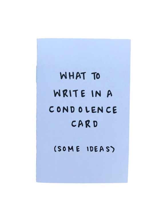 What To Write In A Condolence Card Zine | Etsy