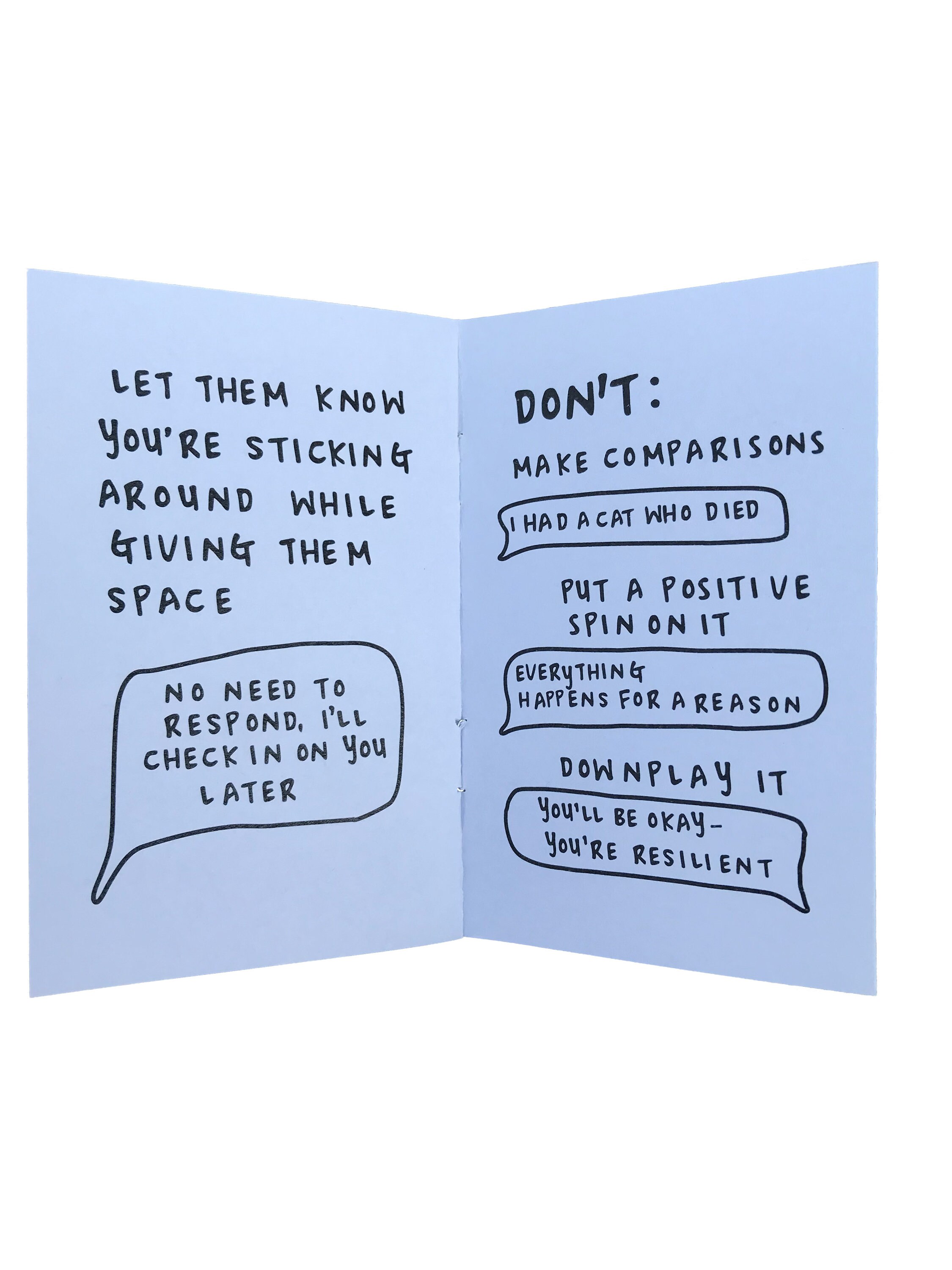 What To Write In A Condolence Card Zine | Etsy