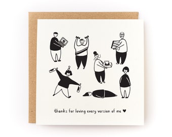 Loving Every Version Letterpress Card