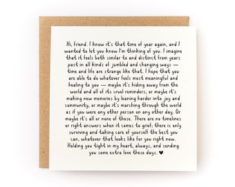 Hard Anniversary Letterpress Sympathy Card