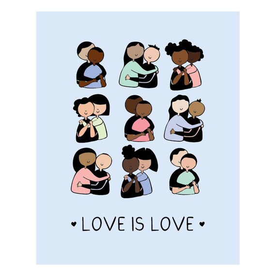Love is Love 8 x 10 Art Print Etsy