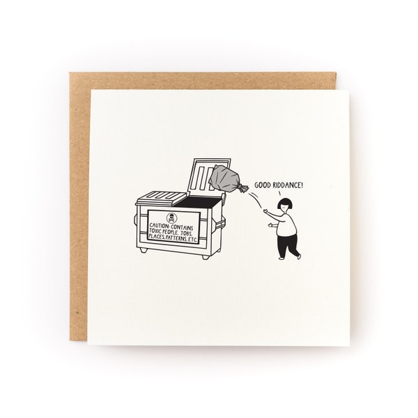 Good Riddance Break Up or New Job Letterpress Encouragement Card