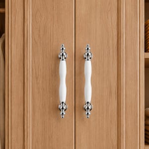 Vintage keramische ladehandgrepen, gouden kastgrepen van zinklegering, kledingkastknoppen, keukenbeslag, elegante meubelknoppen