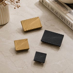 Unique Brass Drawer Pulls, Gold Cabinet Knobs, Vintage Wardrobe Handles, Retro Zinc Alloy Door Pull for Kitchen Cupboard and Dresser