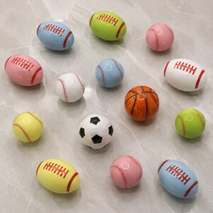 Sports Ball Ceramic Knob, Kids Room Cabinet Pull, Cute Nursery Dresser Drawer Knob, Playroom Furniture Hardwaredrawer knobs