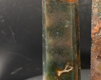 T180 - Red Moss Agate Tower 5.5"