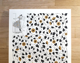 PAPER PHONE - Signed and Numbered Silkscreen Print by Simone Massoni & Maria Chiara Fantini