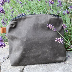 •CARD POUCH - CONEFLOWER• waxed canvas bag main image 1