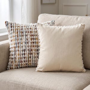 Funda de almohada bohemia de chenilla con textura, funda de cojín decorativa con cuadrícula texturizada, funda de cojín ecléctica de estilo rústico moderno, regalo de inauguración de casa imagen 10