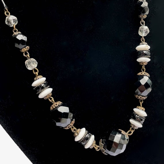 Antique 1920s Art Deco Czech Glass Bead Necklace … - image 2
