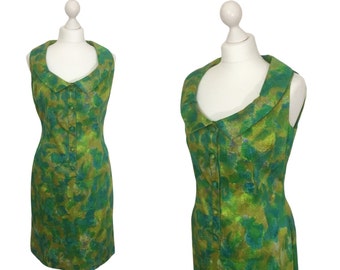 Robe verte des années 60 par la maison Lavinia Taille UK 10