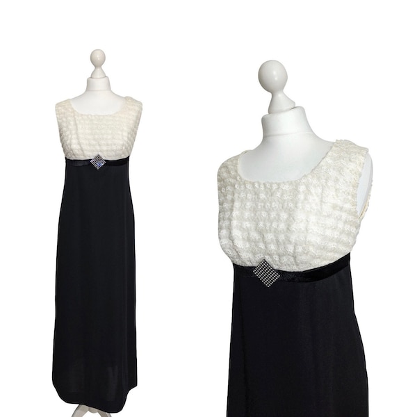 Black Empire Line Dress Etsy