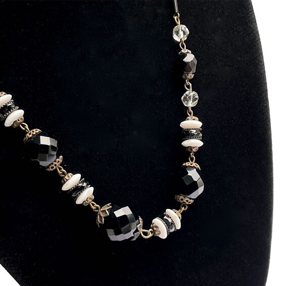 Antique 1920s Art Deco Czech Glass Bead Necklace … - image 3