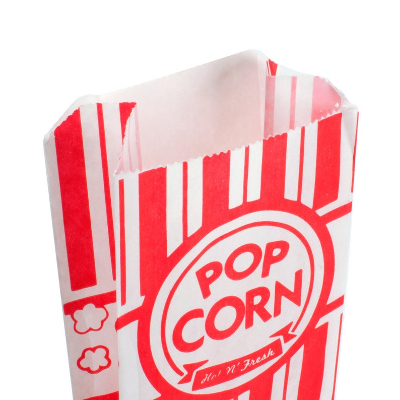 50 Personalized Small Popcorn Paper Bags Etsy