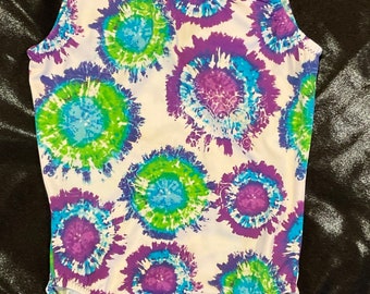 Purple and Teal Tie Dye Leotard