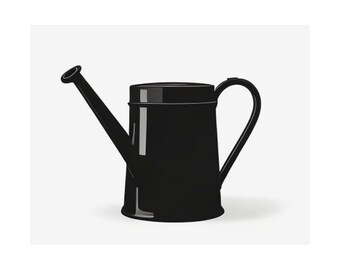Gardening Watering Can Silhouette Poster