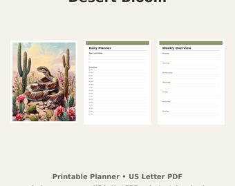 Digital Planner: Desert Rattlesnake Habitat Organizer
