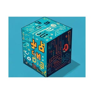 Coding Cube Poster - Tech Decor