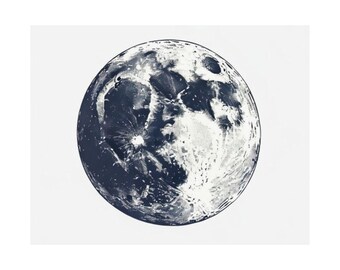 Full Moon Glow Poster - Celestial Moon Phase Art