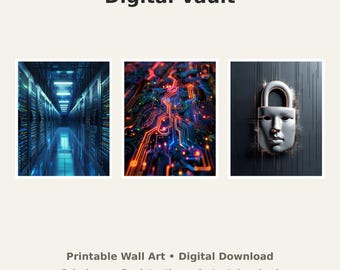 AI Model Weight Storage Wall Art Bundle - 6 Digital Prints