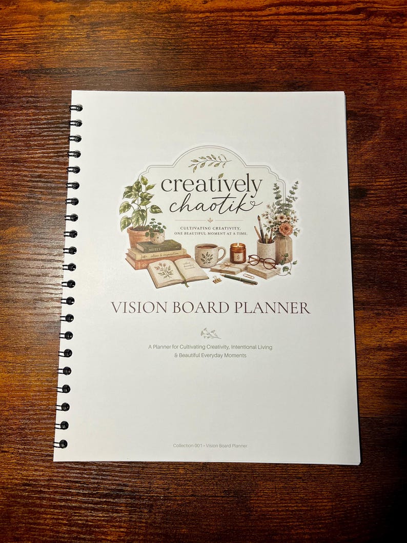 Creatively Chaotik Vision Board Planner | Guided Goal Setting & Manifestation Journal | Undated Personal Growth Planner image 6