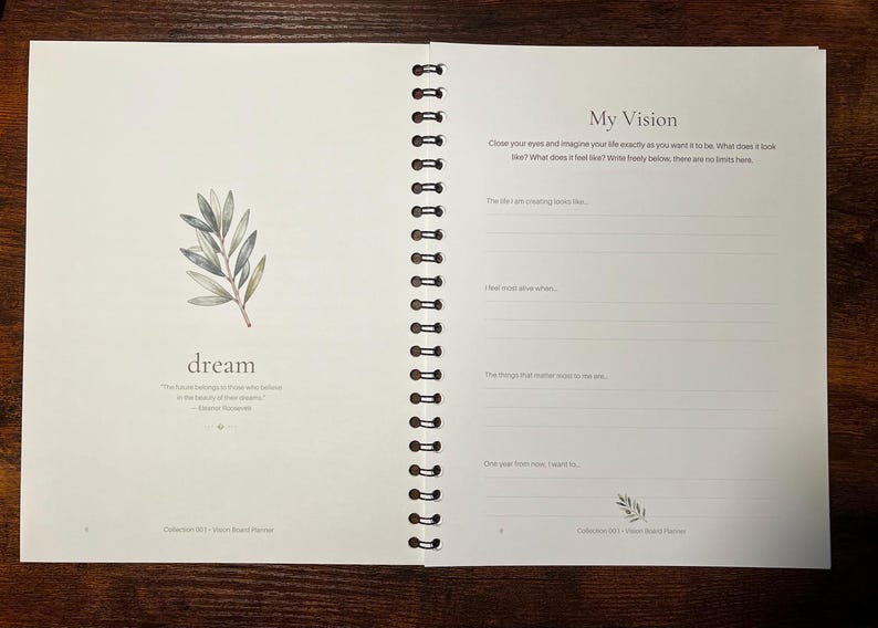 Creatively Chaotik Vision Board Planner | Guided Goal Setting & Manifestation Journal | Undated Personal Growth Planner image 4