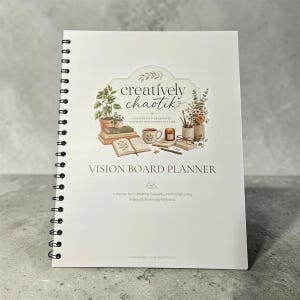 Creatively Chaotik Vision Board Planner | Guided Goal Setting & Manifestation Journal | Undated Personal Growth Planner image 1