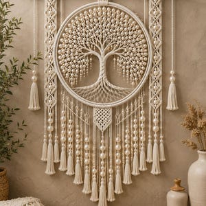 Tree of Life Macrame Wall Hanging Pattern, Boho Fiber Art Tapestry (PDF Download)