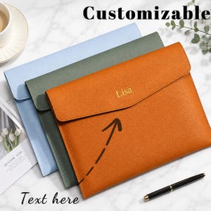 Custom A4 Leather Document Bag, Waterproof Business Office Organizer