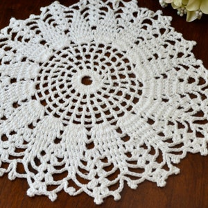 Vintage White Crochet Lace Doily 3406