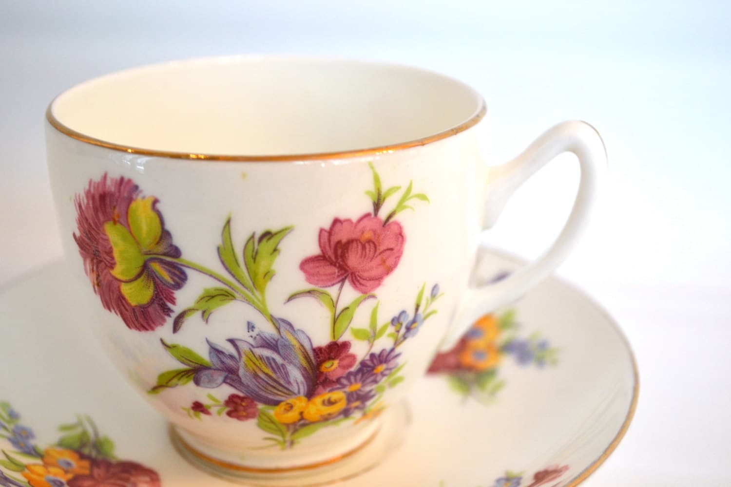 Vintage Duchess Fine Bone China Tea Cup and Saucer Etsy
