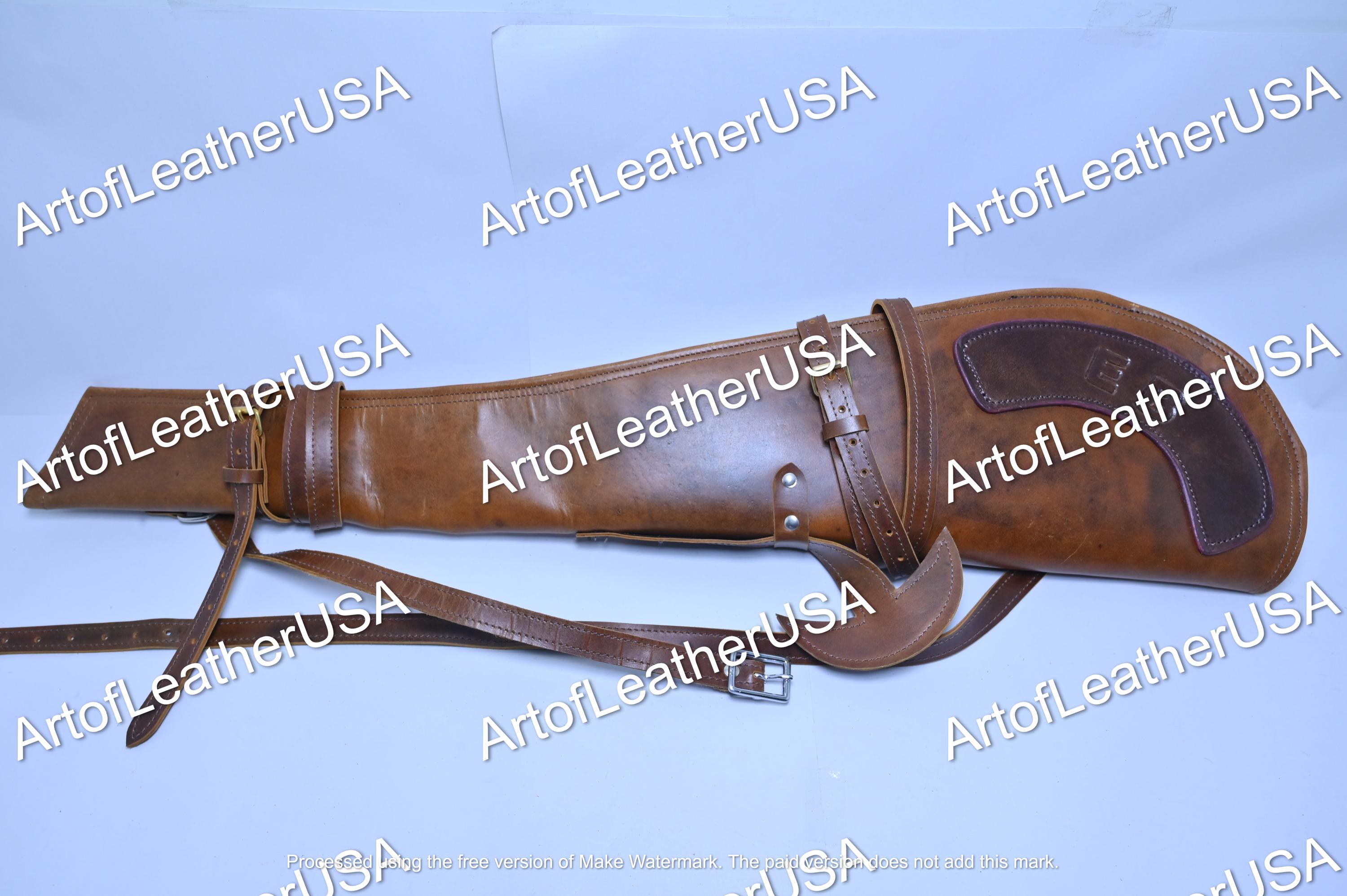 Vintage leather rifle scabbard - Etsy 日本