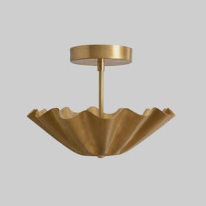 Semi Flush Mount Brass Globe Light, Mid Century Modern Ceiling Light, 2 Light Brass Sputnik Chandelier, Stilnovo Ceiling Fixture