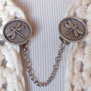 The mattie lead free pewter dragonfly sweater clip