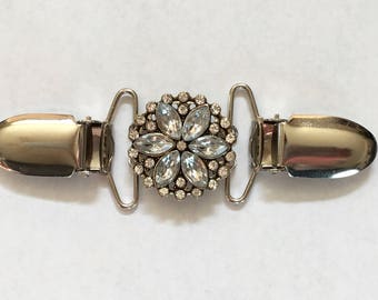 The mattie rhinestone flower waist shaper cinch clip
