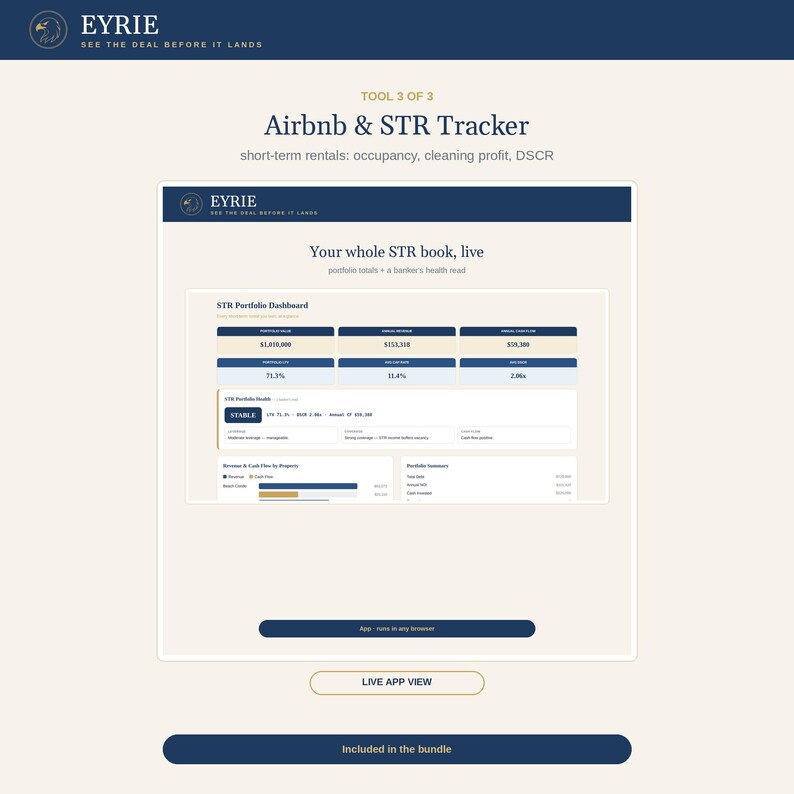 Real Estate Portfolio & Net Worth Toolkit | 3 Investor Trackers: Rental, Airbnb STR, Wealth | App + Excel, Google Sheets image 6