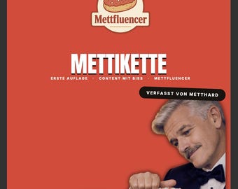 Mettbrötchen (rollo de carne) imprimible PDF | Divertido regalo de Mettbrötchen, código Mettwoch y certificado de honor