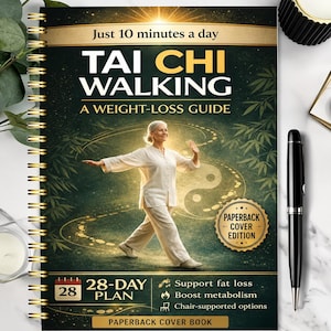 Tai Chi Walking Weight Loss Method Paperback | 28-Day Exercise Plan for Seniors & Chair-Assisted Workouts