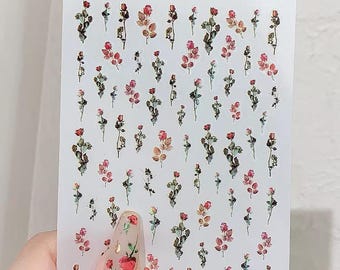 Nail Art Stickers Spring Summer Flowers Nail DIY  UK Post