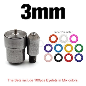 Eyelet Grommet Tool Die Set  Colorful Eyelets, Leather Craft Press Mold, Hand Press Machine Tool for Bags Shoes Belts