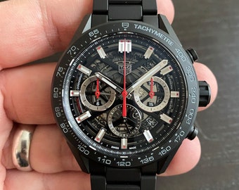 TAG HEUER Carrera Chronograph Automatic Black Dial Men's Watch Item No. CBG2090.BH0661