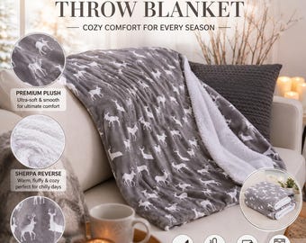 Wendbare Kuscheldecke – Schnittmuster (PDF) | Kuscheldecken-Schnittmuster | Kunstfell-Schnittmuster | Nähanleitung für Anfänger