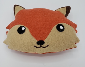 Red Fox Shaped Decorative Pillow Plush Plushie Handmade