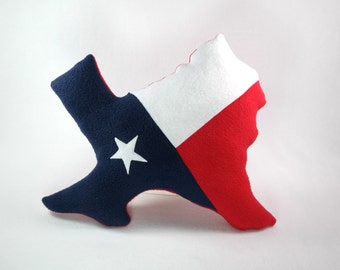 State of Texas Pillow Shaped Handmade State Flag