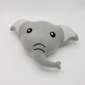 Elephant Shaped Decorative Pillow Plush Plushie Handmade