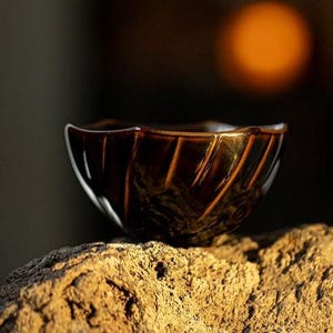 Handgefertigte Keramik-Teetasse | Wabi-Sabi-glasierter Keramikbecher (100 ml)